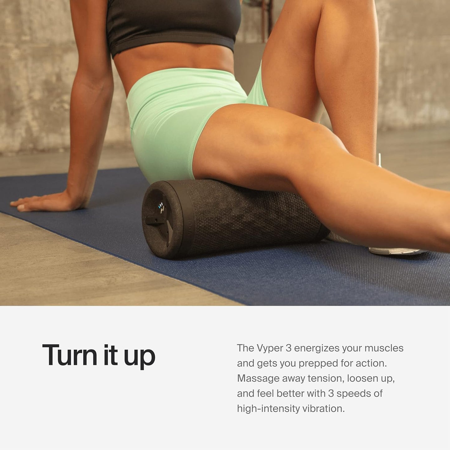 Hyperice Vyper 3 - Powerful High-Intensity Vibrating Foam Roller - Relieve Muscle Tension - Pre and Post Workout Recovery