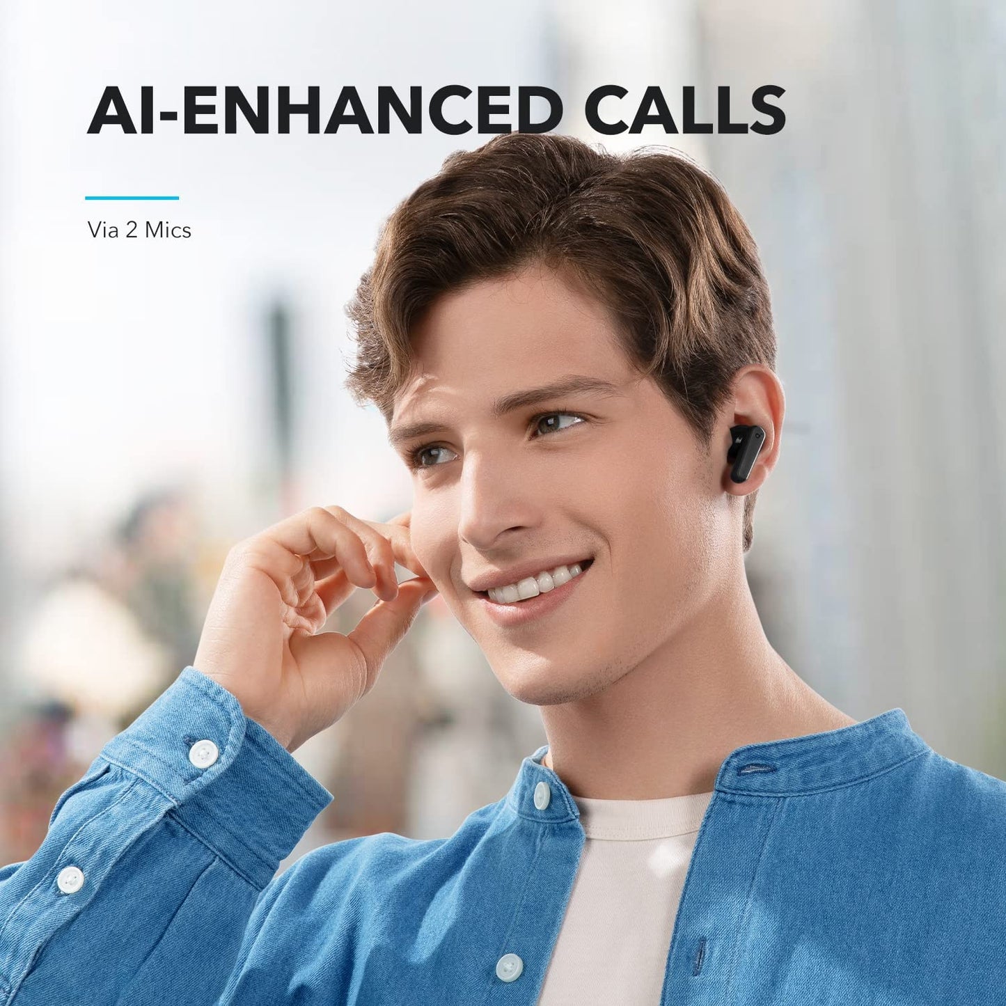 Soundcore by Anker P20I True Wireless Earbuds, 10Mm Drivers with Big Bass, Bluetooth 5.3, 30H Long Playtime, IPX5 Water-Resistant, 2 Mics for AI Clear Calls, 22 Preset Eqs, Customization via App