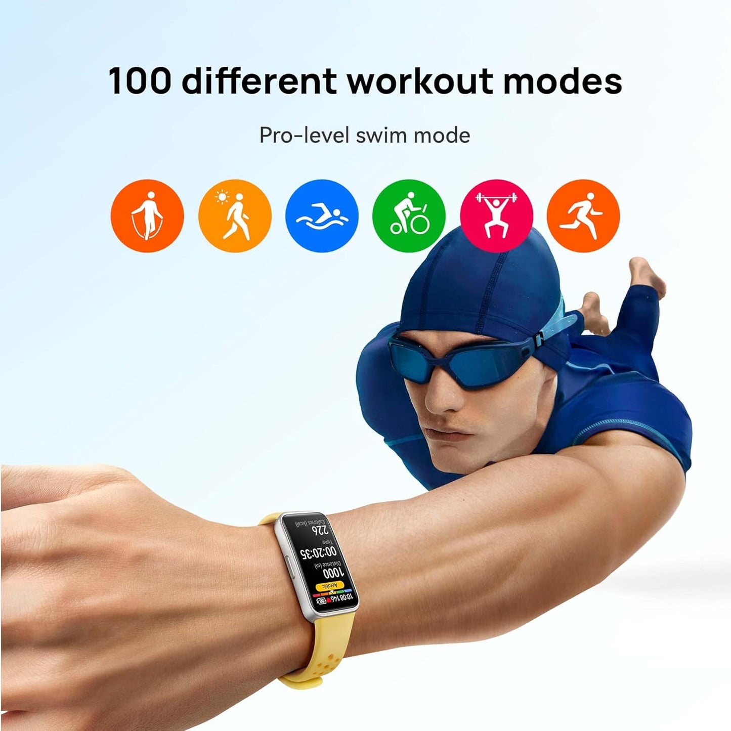 HUAWEI Band 9,Bluetooth, Ios & Android,Up to 14 Days Battery Life, Comfortable Wear, Trusleep 4.0, Scientific Sleep Tracking, 100 Training Modes,Smartband,Starry Black Fluoroelastomer Strap