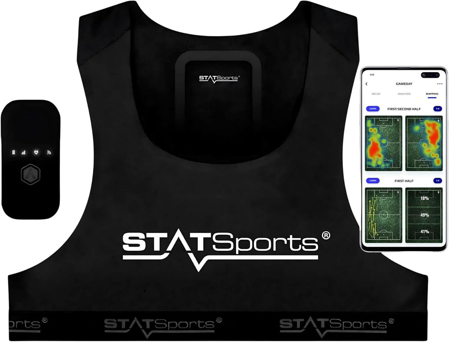 Statsports APEX Athlete Series Football GPS Tracker - Advanced Fitness Performance Monitoring Vest for Players – Accurate Activity Tracking & Insights - Rugby & Football Training Equipment, Adult M