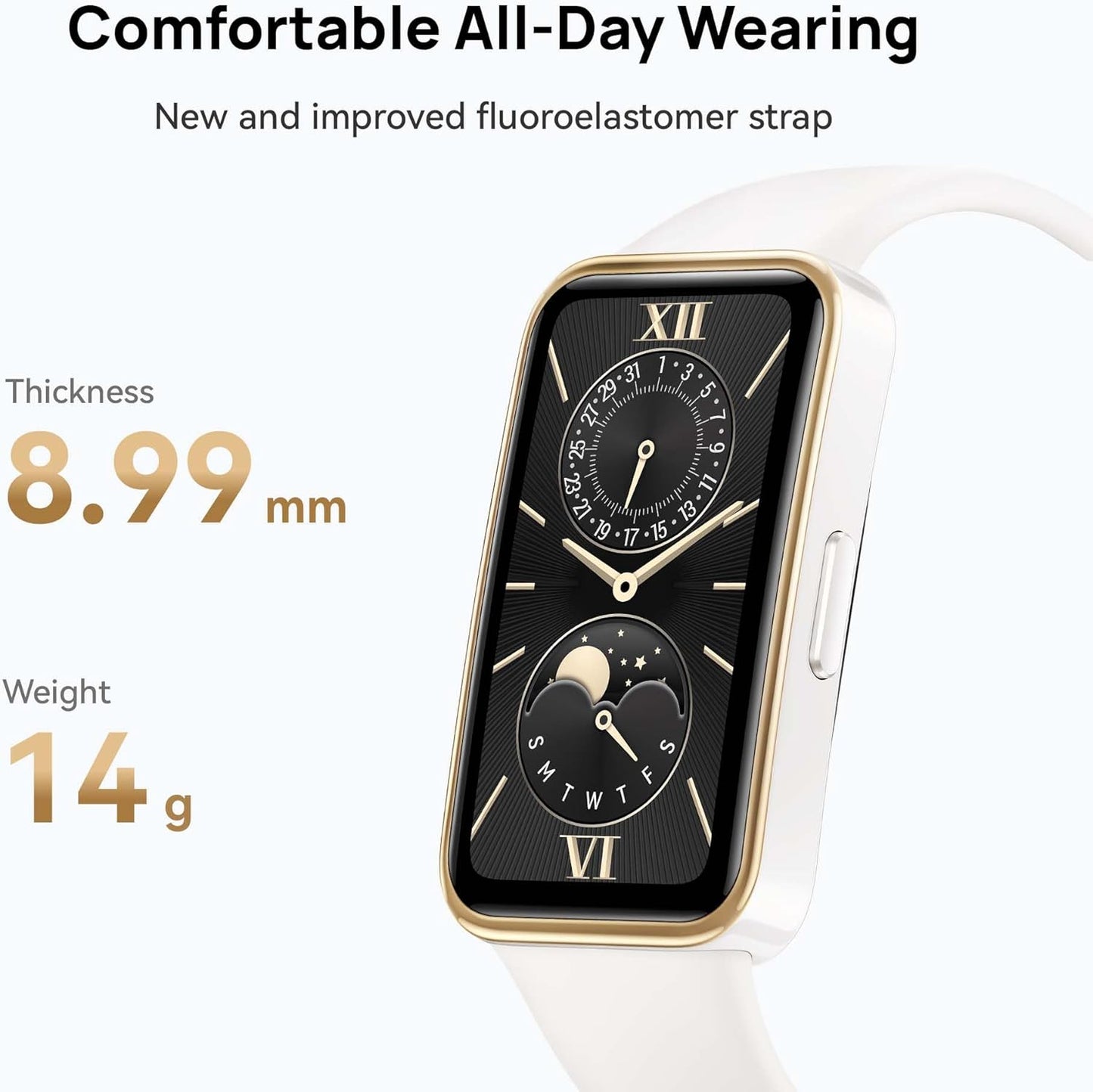 HUAWEI Band 9,Bluetooth, Ios & Android,Up to 14 Days Battery Life, Comfortable Wear, Trusleep 4.0, Scientific Sleep Tracking, 100 Training Modes,Smartband,Starry Black Fluoroelastomer Strap