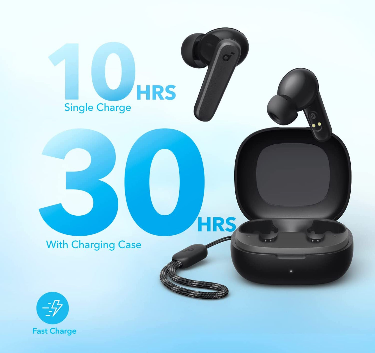 Soundcore by Anker P20I True Wireless Earbuds, 10Mm Drivers with Big Bass, Bluetooth 5.3, 30H Long Playtime, IPX5 Water-Resistant, 2 Mics for AI Clear Calls, 22 Preset Eqs, Customization via App