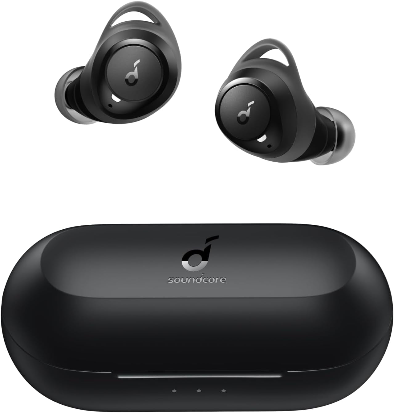 Soundcore Wireless Earbuds, A1 Bluetooth Earbuds, Powerful Customized Sound, 35H Playtime, Wireless Charging, USB-C Fast Charge, IPX7 Waterproof, Button Control, Commute, Sports