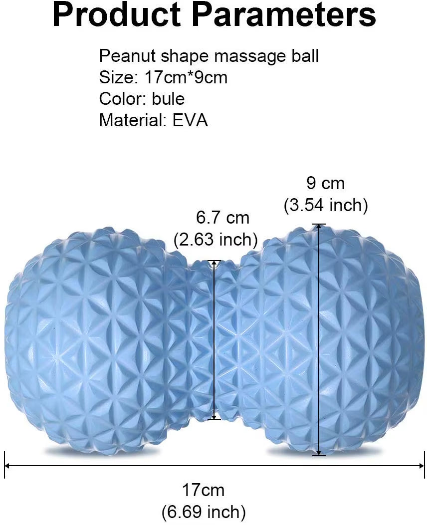 Peanut Roller Fitness Ball Double Lacrosse Ball Trigger Point Massage Ball Myofascial Release Deep Tissue Massager