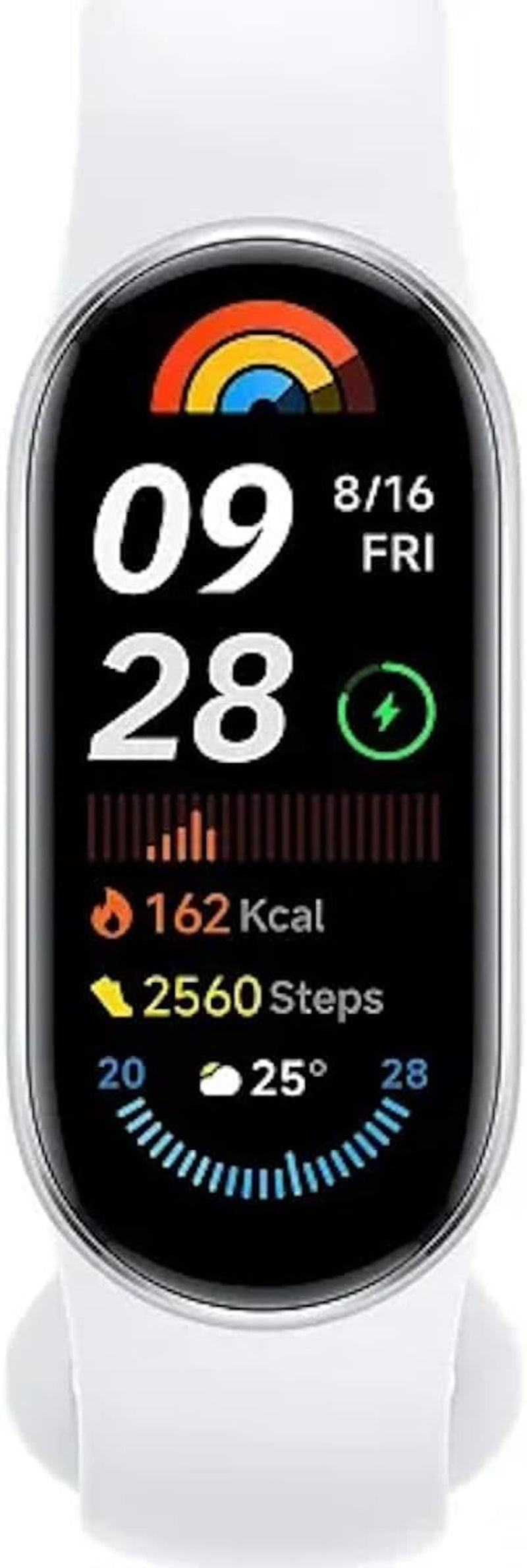 Xiaomi Smart Band 9 Fitness Tracker, AMOLED Display with 1200 Nits, Sp02 Tracking, Sleep and Heart Rate Monitor, Notifications, 5ATM Waterproof, Mi Fit App, Glacier Silver