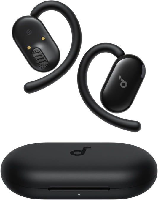 Soundcore V20I by Anker Open-Ear Headphones, Adjustable Ear Hooks, Ultra-Comfort, Snug Fit, Powerful Sound, Clear Calls, IP55, LED Lights, 36H Playtime, Bluetooth 5.4 Earbuds, Multipoint Connection