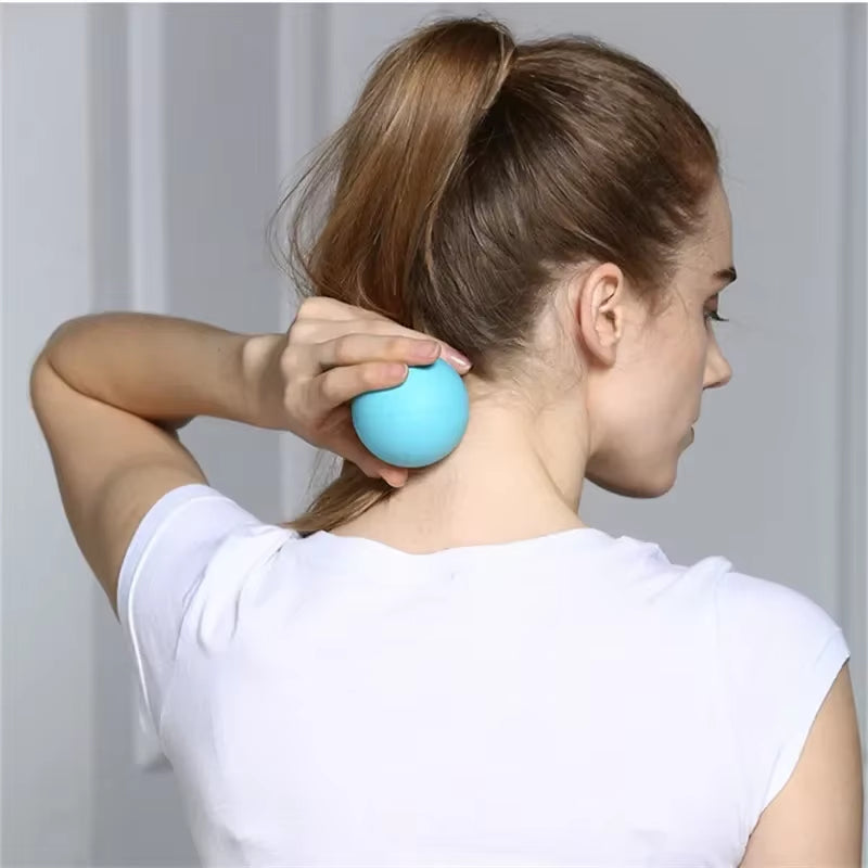 Massage Ball 6.3Cm Fascia Ball Lacrosse Ball Yoga Muscle Relaxation Pain Relief Portable Physiotherapy Ball Jaw Exerciser Ball