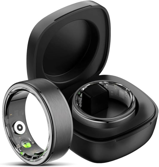 Findtime Smart Ring for Men Women Smart Ring Android Ios Fitness Ring Pedometer Heart Rate Blood Oxygen Sleep Monitor Step Counter Activity Tracker for Sports Time, Distance, Calories