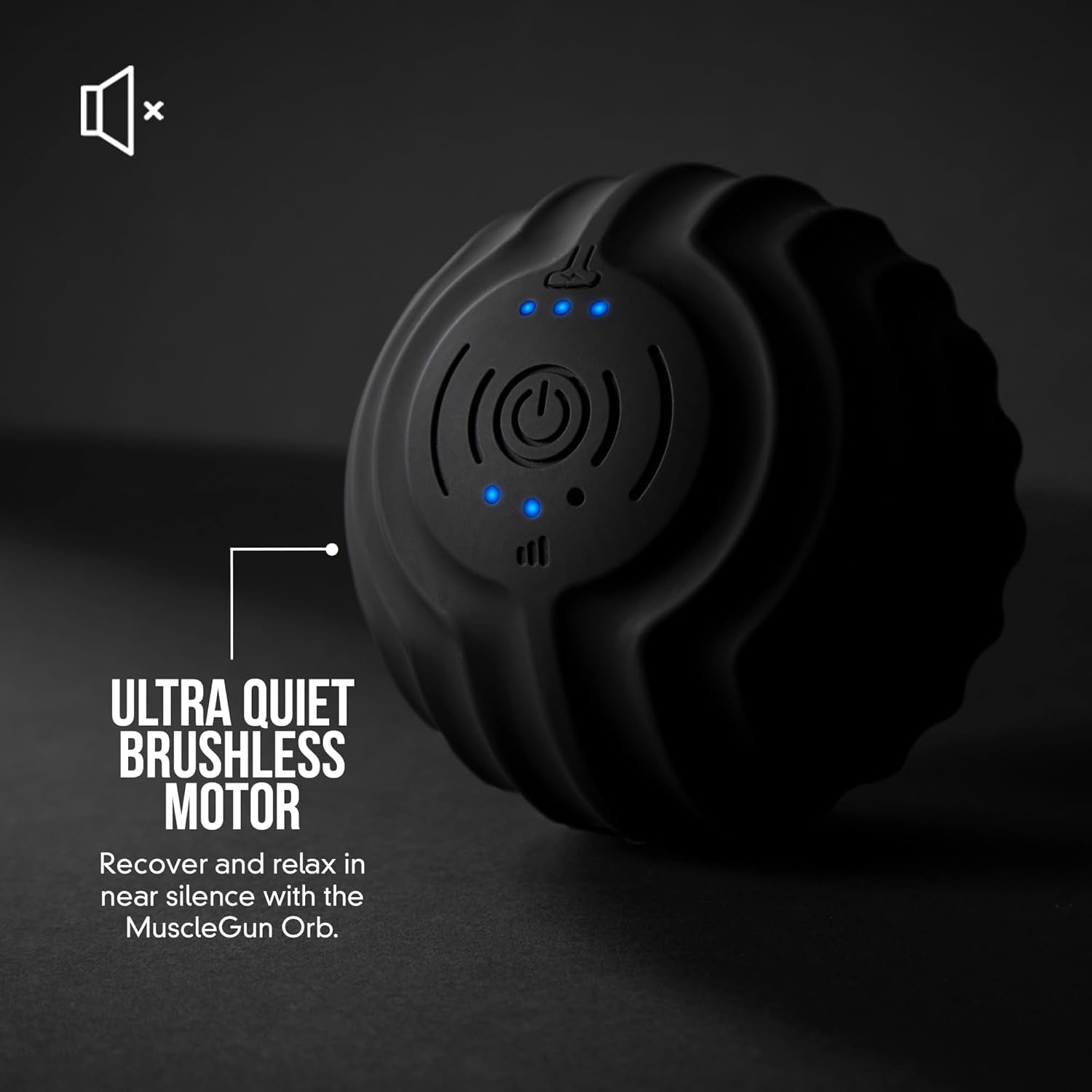 Musclegun Orb Vibrating Massage Ball | Professional Deep Tissue Massager | Targeted Pin Point Muscle Therapy Treatment | Rechargeable 60 Minute Battery, Variable Speed Control