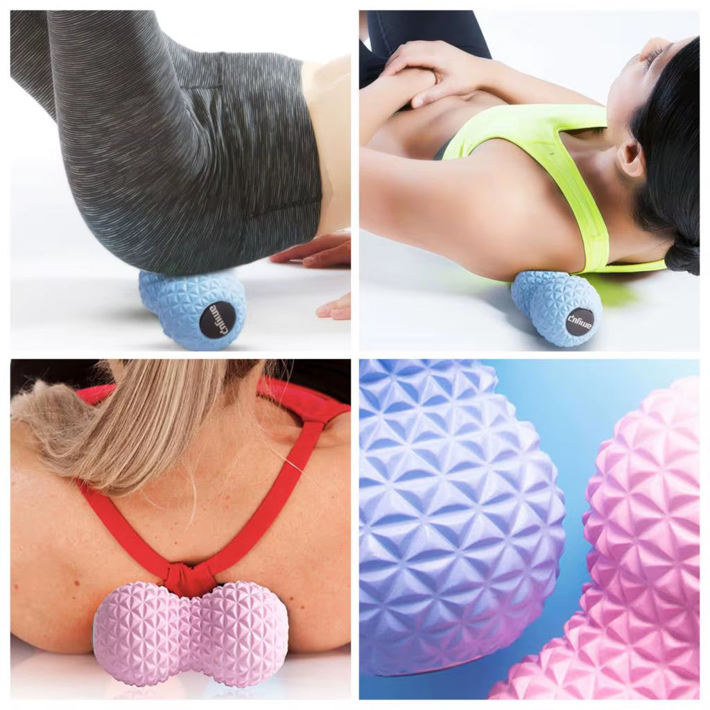 Peanut Roller Fitness Ball Double Lacrosse Ball Trigger Point Massage Ball Myofascial Release Deep Tissue Massager
